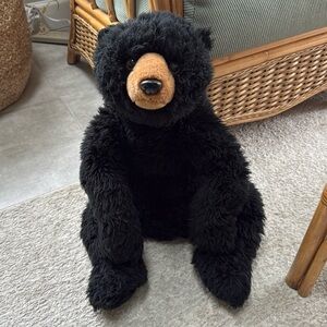 Oversized Aurora Black Bear Stuffy - Gently Used- Very Soft - Cuddly